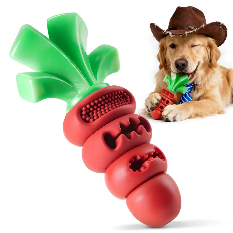 Carrot-Shaped Tough Chew Toy for Powerful Chewers