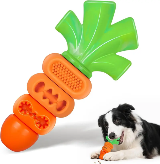 Carrot-Shaped Tough Chew Toy for Powerful Chewers