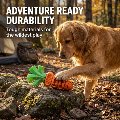 Carrot-Shaped Tough Chew Toy for Powerful Chewers