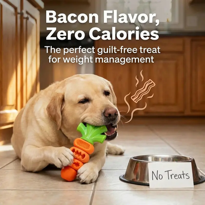 Carrot-Shaped Tough Chew Toy for Powerful Chewers