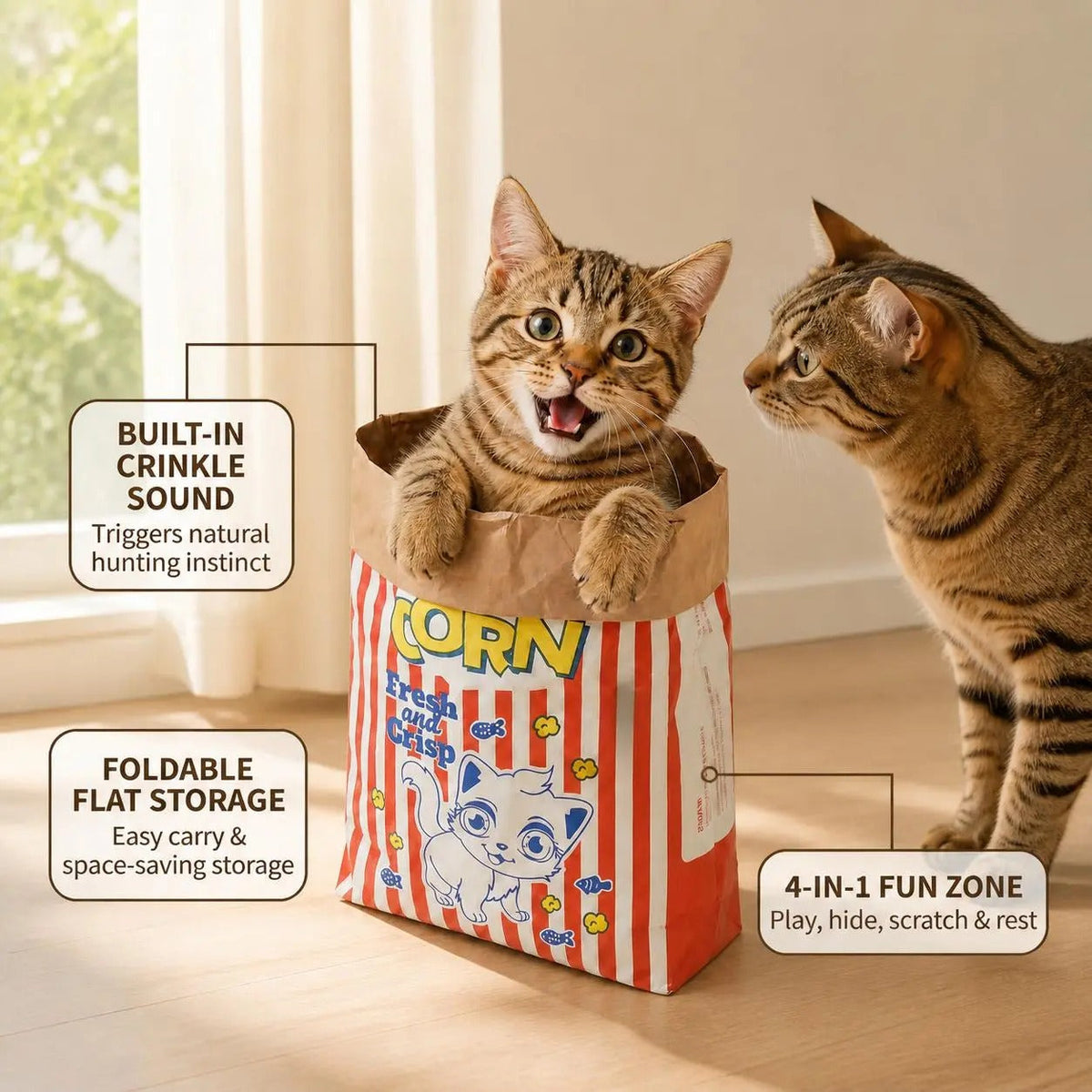 Kraft Paper Cat Hideout