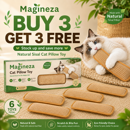 NATURAL SISAL CAT KICKER TOYS